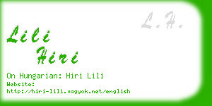 lili hiri business card